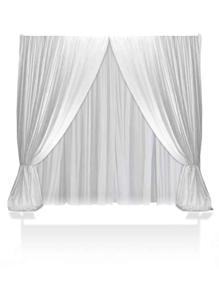 How to Drape a DIY Double Backdrop Stand on 2 Crossbars Wedding