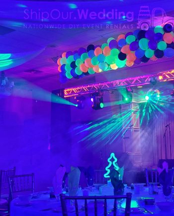 How to decorate a black light party - Black light LED glow party kits UV  ultra violet lights neon party in 2023
