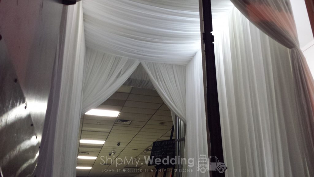 view of wedding tunnel rental Ship Our Wedding DIY Rentals