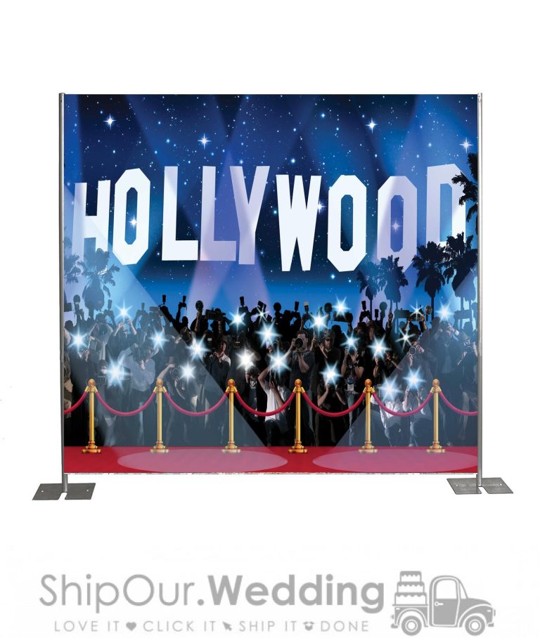 Hollywood step repeat backdrop