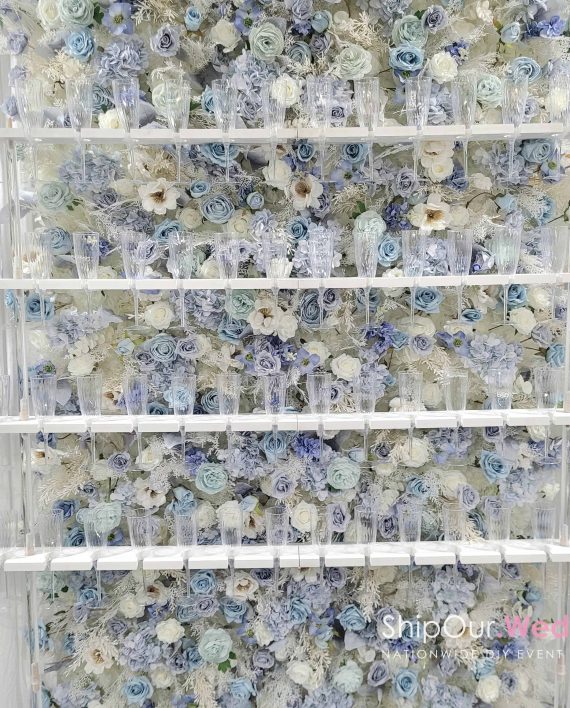 blue_flower_draping_champagne_wall