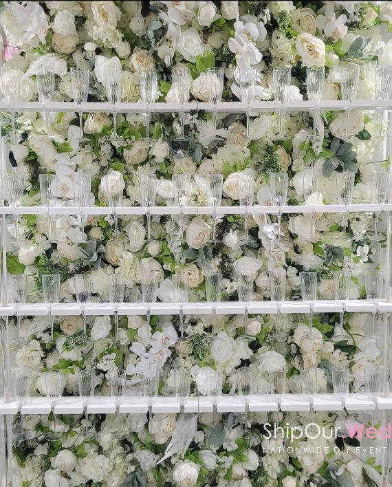 white_green_flower_drape_champagne_kit