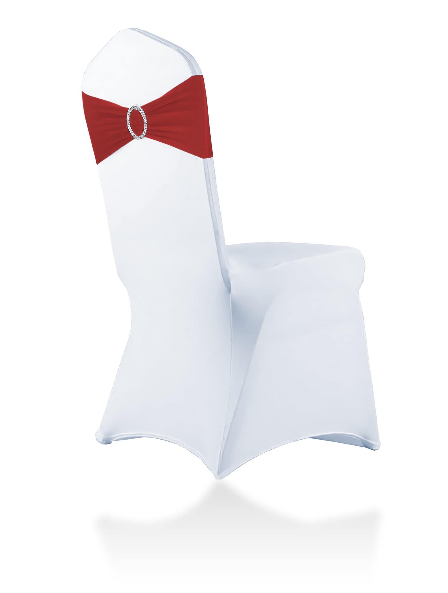 Rent White Spandex Folding Chair Cover Sash! (Ship in Bulk Nationwide)