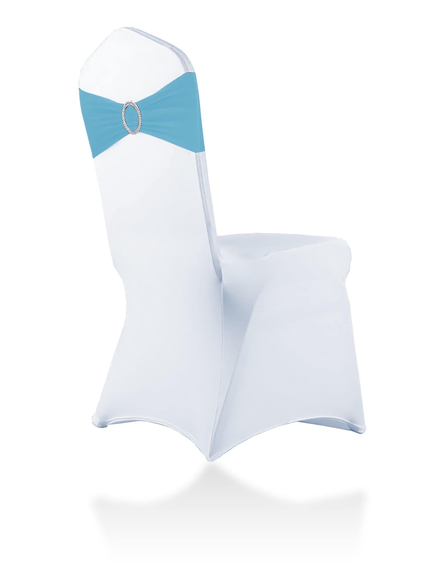 thumbnail image 2 of 100 Pack Spandex Stretch Chair Cover Sashes With Silver Buckle Slider – Wedding Party Decoration (Solid Colors) 2 of 6