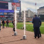 Coldspark fireworks for Detroit Tigers opening day